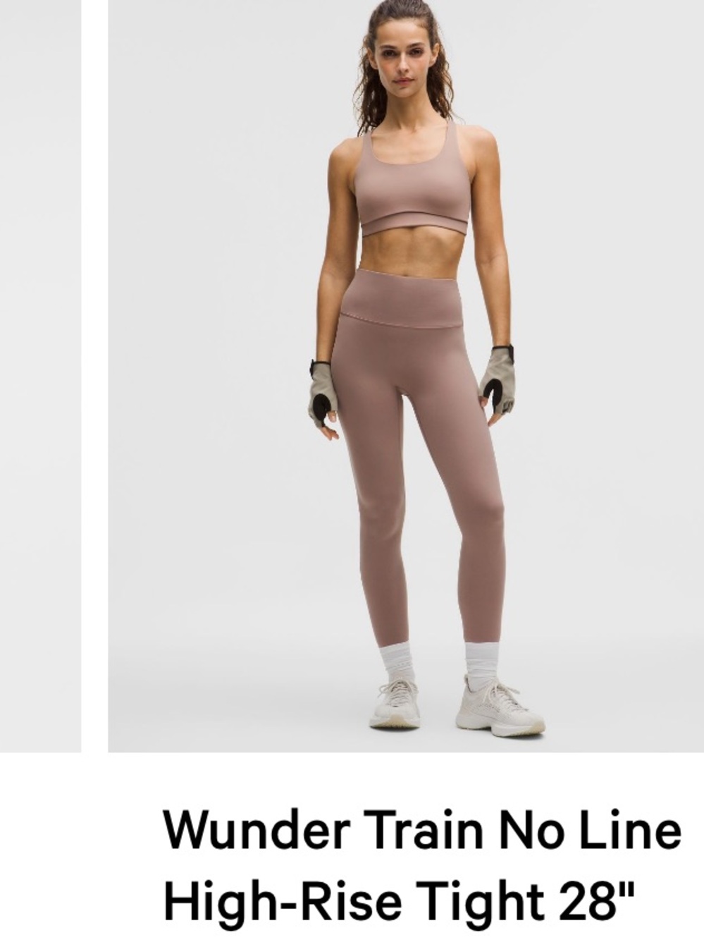 lululemon athletica Wunder Train No Line High-Rise Tights in Ashen Rose